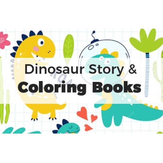 Dinosaur Story and Coloring